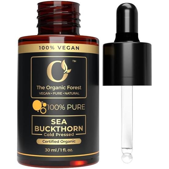 Plant Based Sea Buckthorn Oil for Face and Skin – Natural Moisturizer for Radiant and Glowing Skin – Organic, Cold Pressed Seabuckthorn Berry Oil