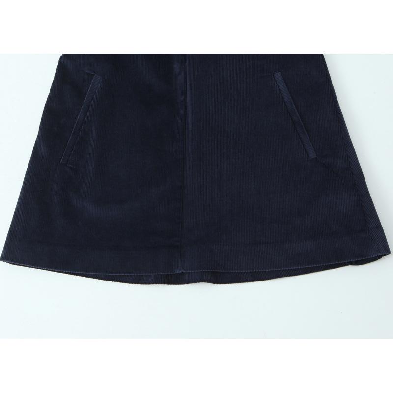 European & American Style Autumn Women's V-Neck Corduroy Loose Dress