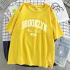 Женская футболка с буквенным принтом «Бруклин Нью-Йорк 1898», уличные дышащие топы, одежда больших размеров, удобная одежда с круглым вырезом и короткими рукавами