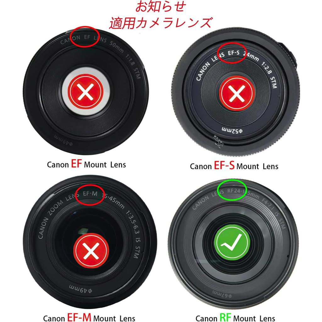 Canon RF Mount Rear Lens Cover Body Cover for Canon EOS R R5 Mark R6 Mark and More 2-Pair + R1, R3, R5, R6, R7, R8, R10, R50, R100, RP, II, II,