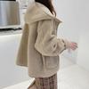 Winter Outdoor Loose Thickened Top Hooded Lambswool Jacket