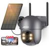 ANRAN Outdoor Solar Security Camera with 5MP Fully and Color Night Features 5dBi Night Color Alexa Infrared Night PIR Human Voice and Light Family