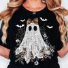 Halloween Cute Lace Ghost Cloth DIY Iron Heat Transfer Printing Stickers T-shirt Sportswear Clothing Party Decoration