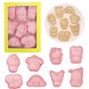 8-Piece Cookie Cutter Set, 3D Cookie Cutter Set, Press-Type Cookie Cutter for Baking, Perfect for Kitchen, Lunch Boxes, Handmade, Birthday Gifts, and
