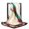 Women Fashion Square Vintage Print Satin Neckerchief Sun-Proof Scarf Scarves Shawl High Quality 1PC 90*90cm