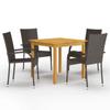 Day and Night - Day and Night 5-piece Brown Garden Dining Set