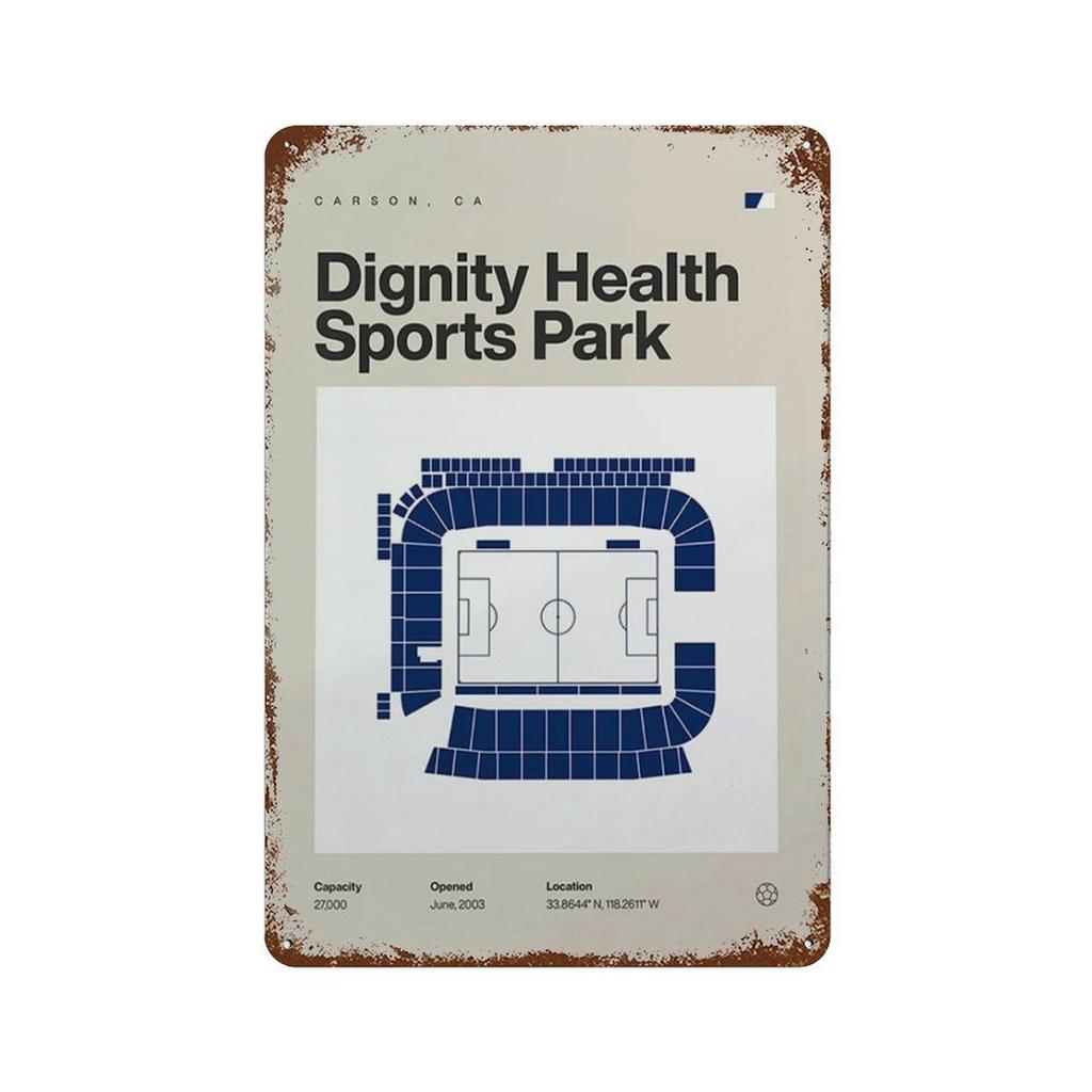 Vintage Metal Posters Signs Modern Famous Football Stadium Nordic Style Wall Art Poster for Living Bar