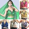 Nightclub Tassel Sequin Show Costumes Halter Bra Performance Top Belly Dance Bra