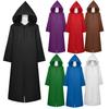 Adult Halloween Cloak Hooded Medieval Costume Witch Witchcraft Vampire Halloween Costume Wizard Cloak Robe Dress Coat