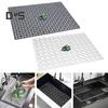 2Pcs 30x40CM Kitchen Sink Mat PVC Hollow Rhombus Rectangle Anti-slip Cuttable Ceramic Stainless Steel Sink Protector Draining Pad