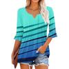 3/4 Sleeve Tops For Women Casual Ruffle V Neck T Shirts  Work Blouses Dressy Tunic Tops