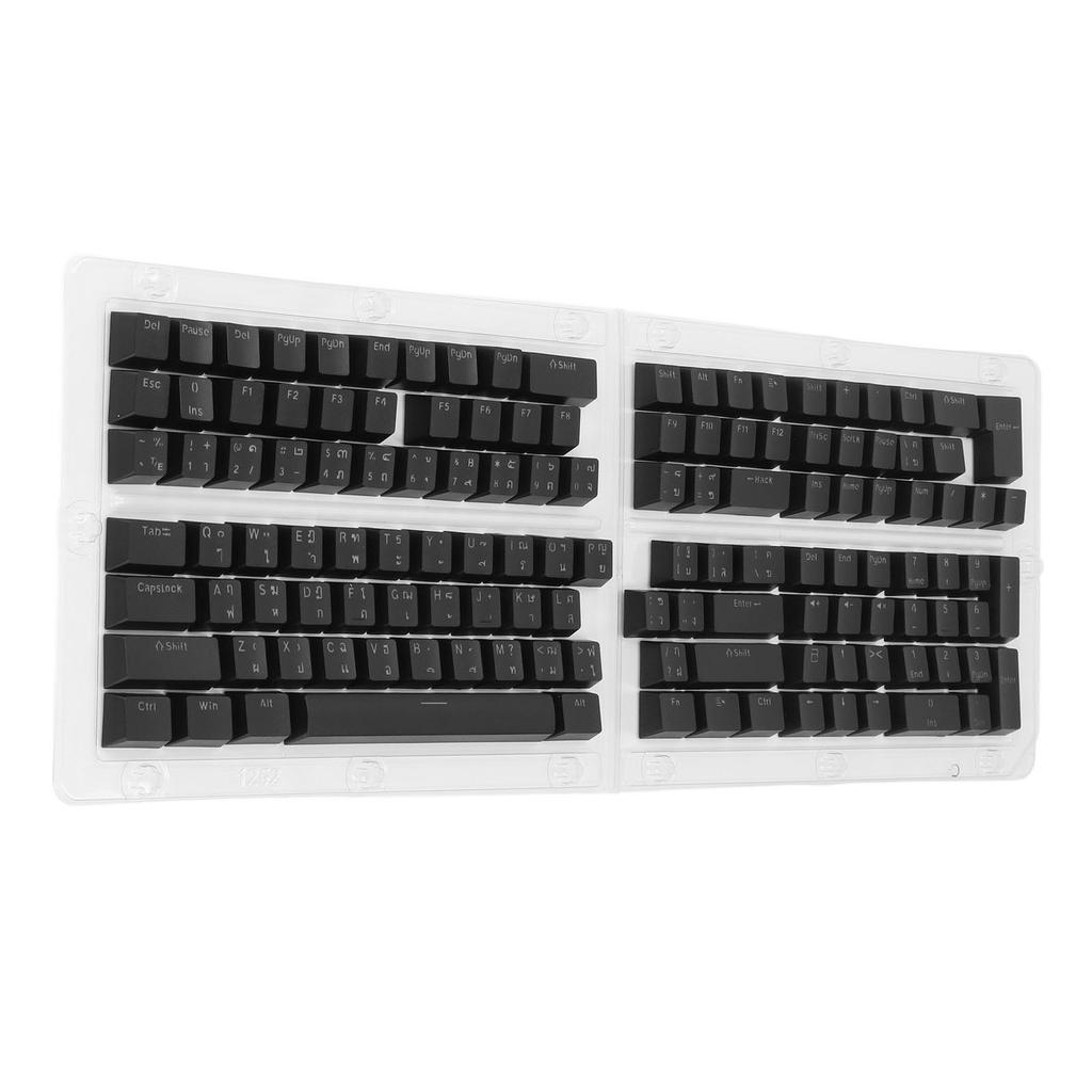 132 Keys Thai Keycaps Set ABS OEM Height Translucent DIY Thai Keyboard Keycaps Replacement for 61