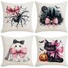 New Halloween Pumpkin Cat Spot Pushing Case Festive Decoration Sofa Living Room Pillow Cushion