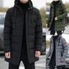 Male Winter Warm Long Outwear Hooded Thicken Mid-length Hooded Men Warm Coat Winter Puffer Jacket Fashion Parka Overcoat