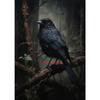 Dark Academia Raven Floral Forest Vintage Poster Gothic Crow Portrait Canvas Paintings Wall Art Print Picture Living Room Decor