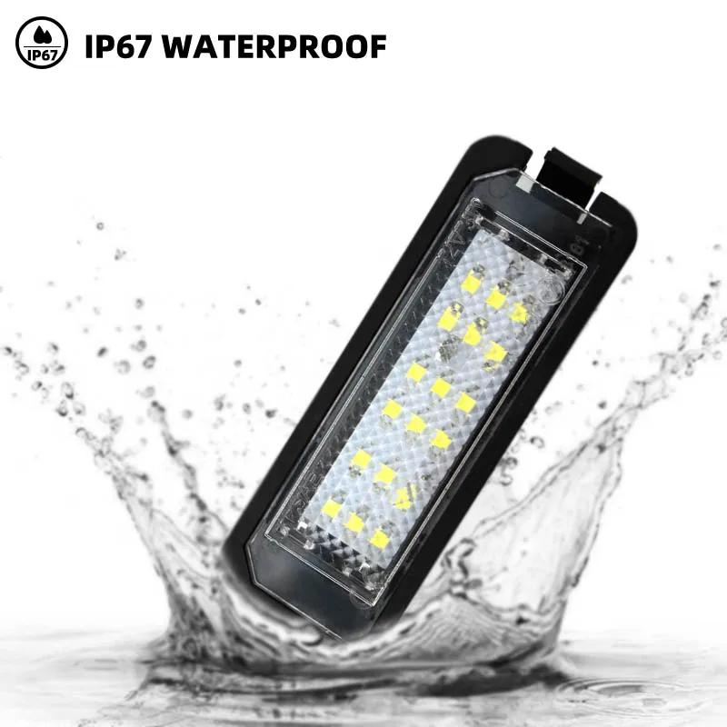 1Pair Car License Plate LED Lights 12V For VW Golf 4 5 6 7 MK4 MK7 Passat CC Polo Scirocco Skoda Seat Leon Ibiza Altea XL Suoerb