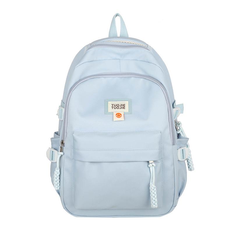 College Style Student Schoolbag Solid Color Women's Backpack Large Capacity Backpack