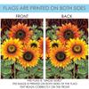 Home Garden Sunflower Medley Summer Fall Flag Double Sided 12x18 Inch