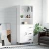 VidaXL Highboard White 69.5x34x180 Cm Engineered Wood 3198337