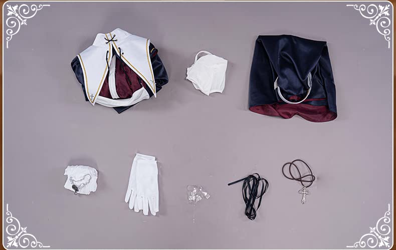 Шарлотта Монахиня Сестра Сексуальная Фигура Одежда Эмоциональная Фотография Косплей Костюм M [Одежда Принцессы]