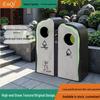 Outdoor Imitation Stone Trash Can with Stainless Steel Shell for Parks and Scenic Areas