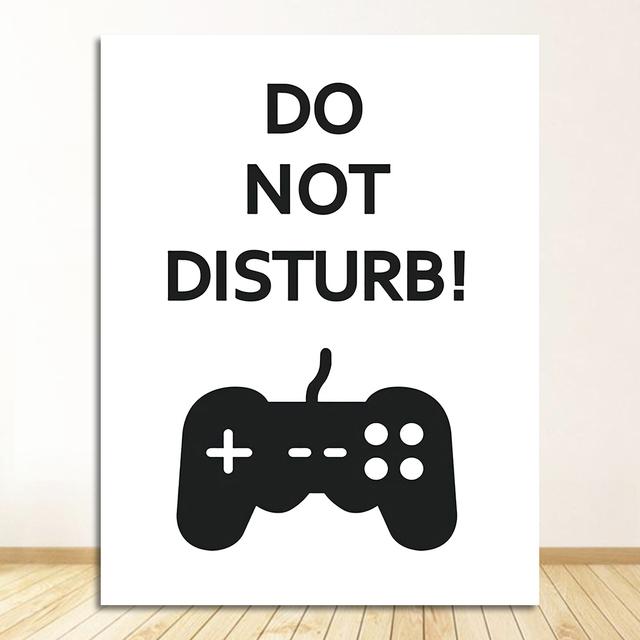 Black and White Posters, Teenage Boy Bedroom Decoration, Game Quotes, Art Canvases, Painting Pictures, Game Room Wall Decoration
