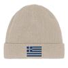 Bonnet Drapeau Grèce En Beige