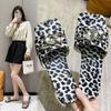 Women's Large Size Leopard Print Flat Sandals - Korean Style Summer Beach Sandals