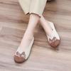 Old ******* Cloth Shoes Breathable S**t Sole Middle-aged and Elderly Female Mother Shoes Non-slip ****** and Summer One-pedal Fly-woven Flat-soled Si
