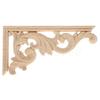 13cm Unique Natural Floral Wood Carved Wooden Figurines Crafts Corner Appliques Frame Wall Door Furniture Woodcarving Decorative