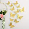 3D Butterfly Wall Stickers Self-Adhesive Hollow Out Stereoscopic Decals Living Room Bedroom Wall Decor Furniture Decor Birthday Decor Party
