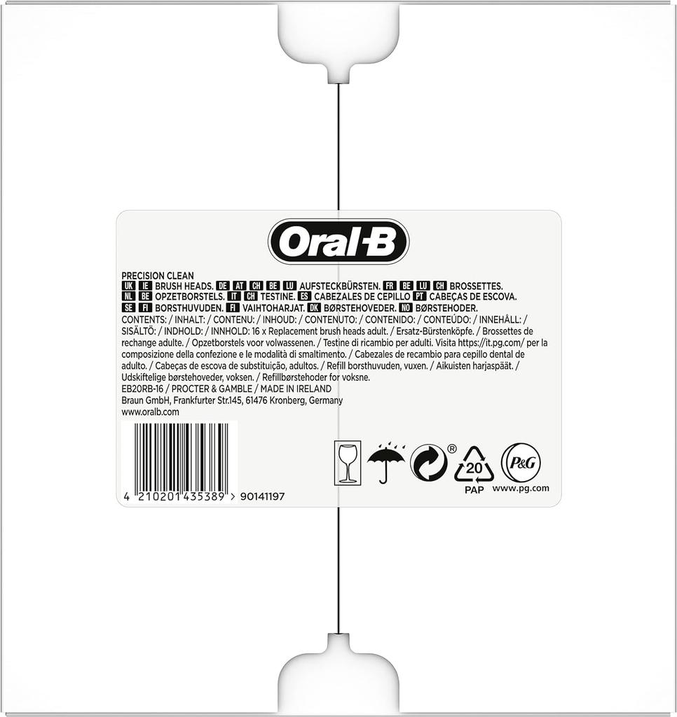 Braun Oral B Genuine Replacement Brush Basic Brush 16 Pieces Eco Package Version EB20RB-16 [Item]