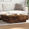 VidaXL Coffee Table Smoked Oak 90x90x28 Cm Engineered Wood 848091
