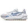 Li Ning Fang Yuan Shock Absorbing Non-Slip Durable Lightweight Low-Top Running Shoes Women Sneaker White Light-Blue AGCR034-2