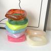 Minority Design Colorful Acrylic Bangle Europe American Style Transparent Hand Ring Gift