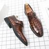 Hot New Monk Shoes Business Leather Laofers Men's Office Shoes Slip-on Shoes Leisure Banquet Shoes Wedding Shoes Plus Size 38-48