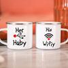 His Wifiy Her Huby Funny USB WIFI Print Funny Couple Mug Travel Cup of Coffee Personalized Gift Cups To Sublimate Cupshe Friends
