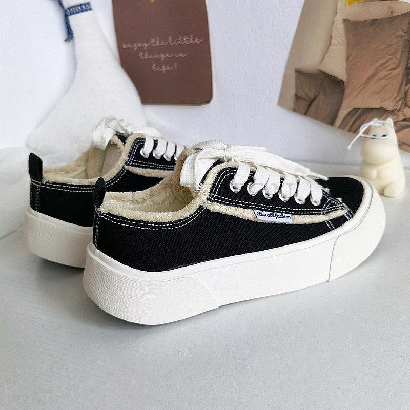 Canvas Shoes Women's Sneakers Platform Spring Autumn Lace Up Flats Shoes Female Vulcanized Shoes Sneakers Woman Sports Casual