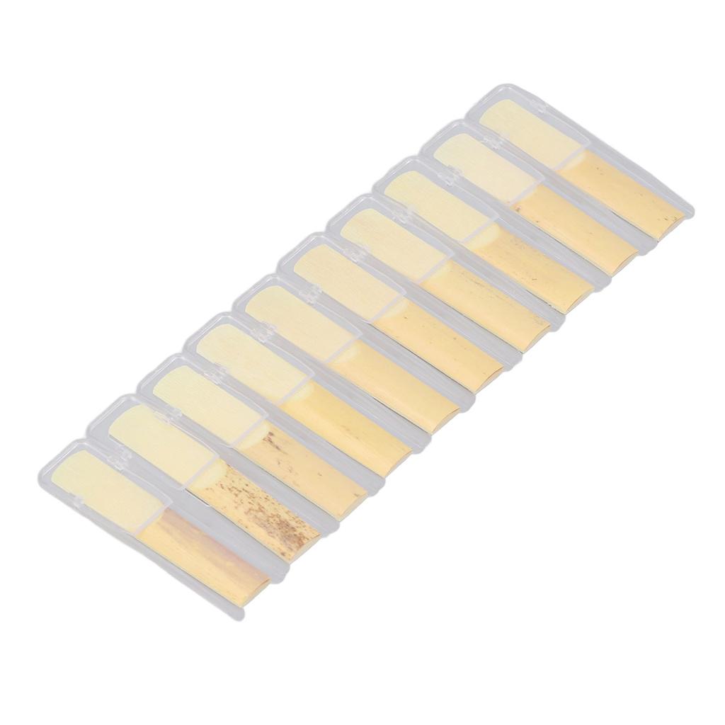 10PCS Professional Sax Reeds 2.5 Strength Bb Soprano Saxophone Traditional Reeds for Beginner