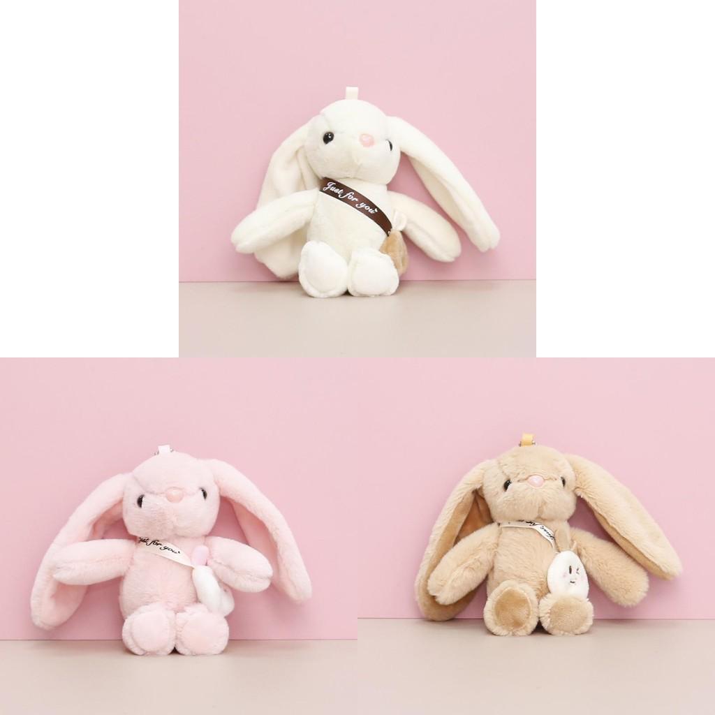 Eared Long Cute Bunny Plush Toy Adorable Cartoon Keychain Charm Perfect Gift