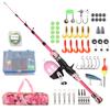 Kids Fishing Rod and Reel Combo Full Kit 1.2m/1.5m Telescopic Casting Rod Pole with Spincast Reel