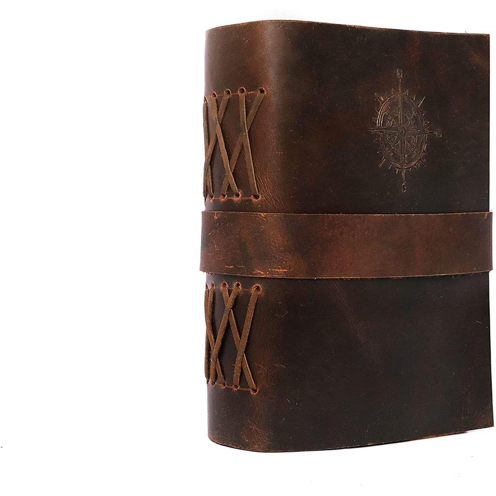 The Vintage Journal Leather Antique Handmade Leather Bound, Notebook for Writing, Gift, Daily Diary, Travel - 7 X 5 Inches  Brown