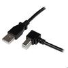 USB 2.0 Cable - STARTECH - Type A To Type B - 2 M - Left Angled - Black