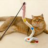 Long Handle Soft Color Plush Ball Bite-resistant Cat Playing Teaser Wand Toy Pet
