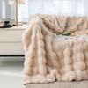 Imitation Rabbit Fur Plush Blanket Winter Warmth Comfortable Blankets Bed Luxury Warm Sofa Cover Throw Blanket and Pillowcase