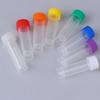 10Pcs 5Ml Plastic Test Tubes Vial With Screw Seal Cap Pack Container