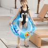 Cartoon Inflatable Bottom Steering Wheel Boat- Baby Swimming Ring Infant Swimming Seat Ring Flamingo