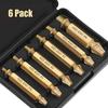 6pc Tool Set Double Headed Screw Extractor Damaged Screw Extractor Tool Set Removing Loose Teeth Broken Wires and Reverse Teeth