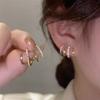 Simple Micro-diamond Stud Earrings Women's Simple Ins Cold Wind Temperament Earrings Autumn and Winter Earrings