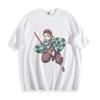 Demon Slayer Tanjiro Kamado Action T-Shirt - Fierce Anime Warrior Unisex Tee